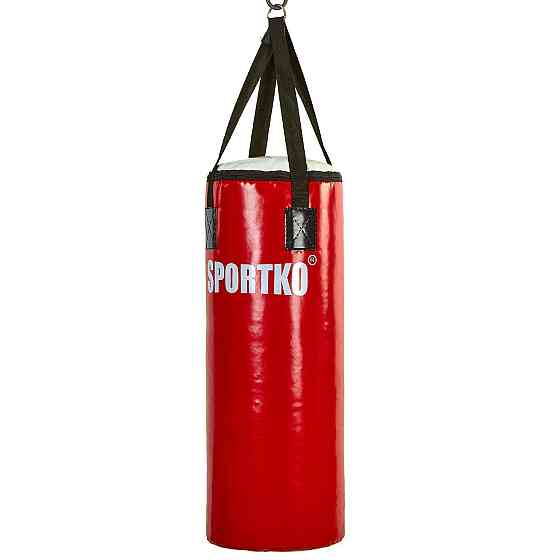 Мешок боксерский Цилиндр ременное крепл. ПВХ  Бочонок SPORTKO MП-6 (d-29см,вес-15кг, h-75см) Вишнёвое