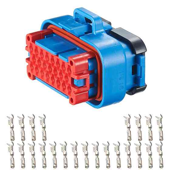 Електричний з'єднувач, 23-контактний, Ебу, Синій, Пластик, Київ