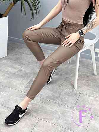 Демісезонні штани з екошкіри "Richy" (тонкі) оптом | Норма Мокко, 42 Київ