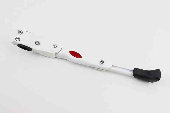 Підніжка бокова задня телескопічна для 24"- 26", кріплення за перо рами, алюмінієва, біла HS-001 Київ