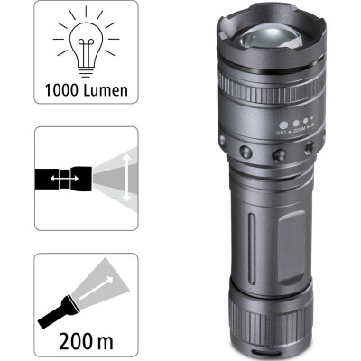 Ліхтар Hama Ultra Pro LED Torch L1000 Black (00185801) Вінниця - фото 3