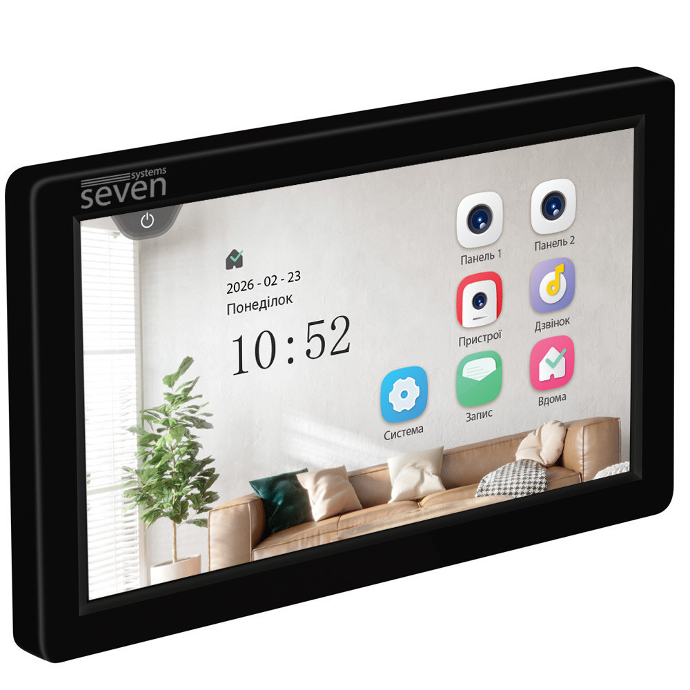 Видеодомофон 7 дюймов SEVEN DP-7570 FHD IPS black Киев - изображение 12