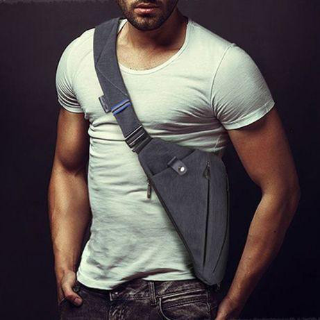 Мужская сумка через плечо носить Cross Body, Мужская плечевая сумка слинг стильная слинг PK-36 Львов - изображение 7