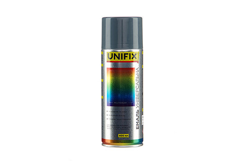 Эмаль универсальная акриловая RAL 7024 Серый графит гл. 400мл UNIFIX Рівне - фото 2