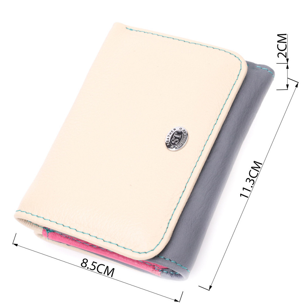 Стильный кошелек для девушек из натуральной кожи ST Leather 22495 Разноцветный Киев - изображение 8