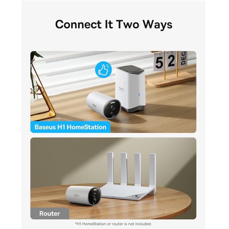 IP-камера відеоспостереження Baseus Security B1 Outdoor Camera 2K White Київ - фото 9