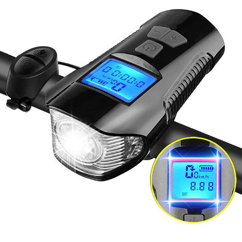 Вело фонарь + компьютер + звонок XA-585-T6+2LED micro USB встроенный аккумулятор (4 режима) Винница - изображение 5