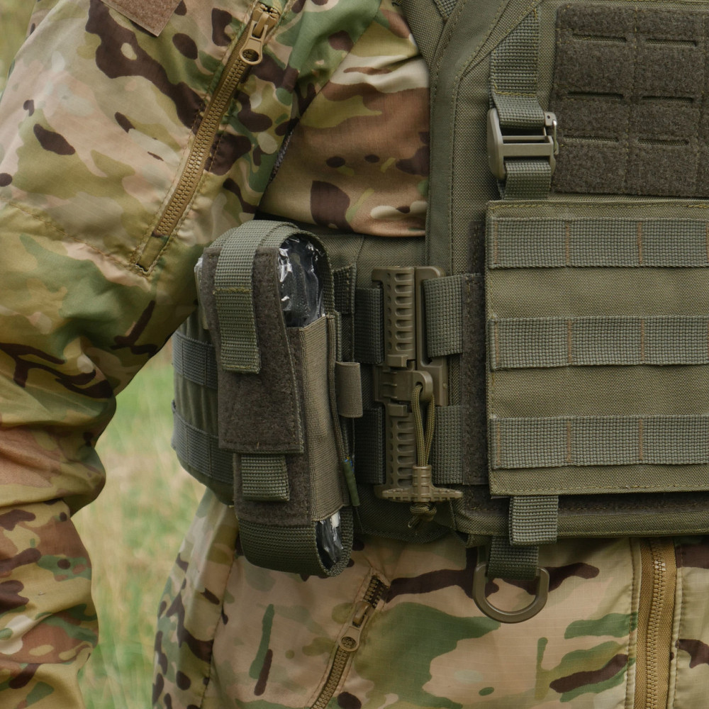 Подсумок под турникет открытого типа с креплениями для тактических ножниц и маркера хаки Киев - изображение 8