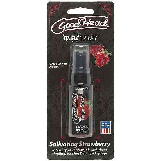 Спрей для мінету Doc Johnson GoodHead Tingle Spray - Strawberry (29 мл) із стимулюючим ефектом Sex Aura Київ