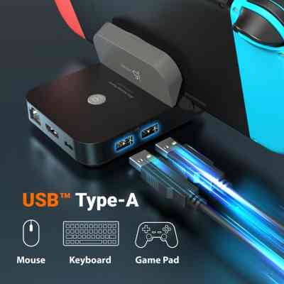 Порт-репликатор J5create Dock-Station Nintendo Switch (HDMI/PD/USB-A/USB-C/LAN) (JCD620-N) Винница