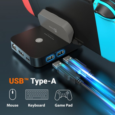 Порт-репликатор J5create Dock-Station Nintendo Switch (HDMI/PD/USB-A/USB-C/LAN) (JCD620-N) Винница - изображение 2