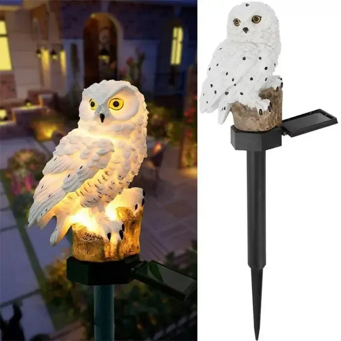 Фонарь садовый Сова с солнечной панелью WHITE Коломыя - изображение 9