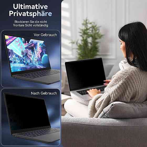 Екран конфіденційності 14" 16:10 чорний Protescreen 001 захисний фільтр для ноутбука anti-blue anti-glare знімний Київ