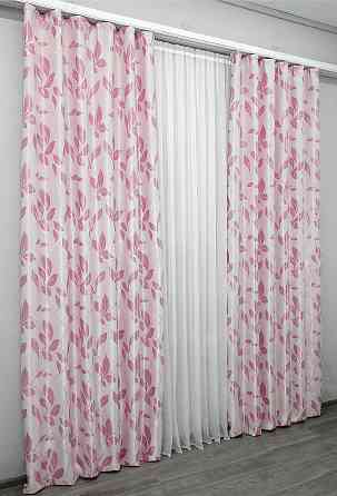 Комплект готових штор VR-Textil Софт № 1158ш Рожевий 150х275 см 2шт (30-972) Київ