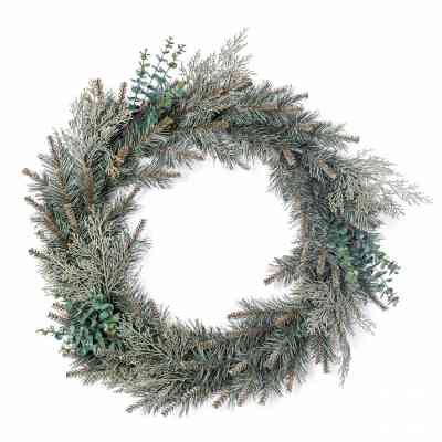 Прикраса декоративна YES! Fun вінок Буковель 50 см блакитний (904447) Вінниця