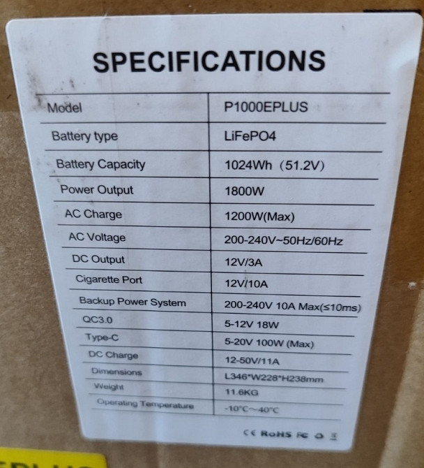 Зарядна станція OUKITEL  P1000e PLUS  1800 вт 1024 втч. Харків - фото 2