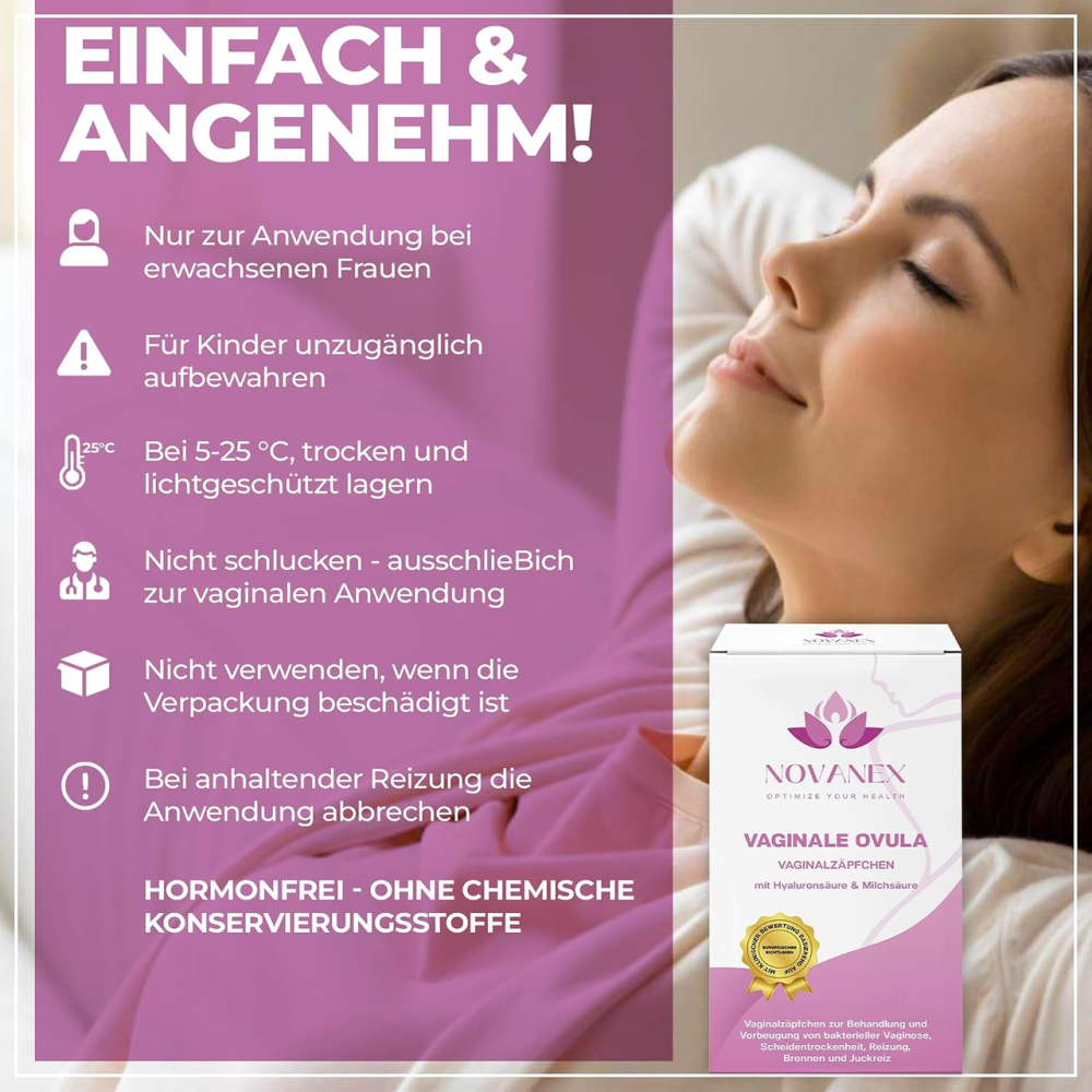 Вагинальные суппозитории NOVANEX Flora Intima с молочной и гиалуроновой кислотами, без гормонов, 9 шт Киев - изображение 8