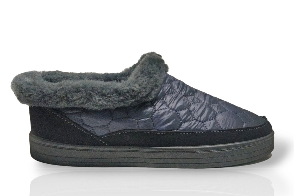 Капці жіночі із задником на овчині бабці теплі жіночі сині Одеса - фото 5