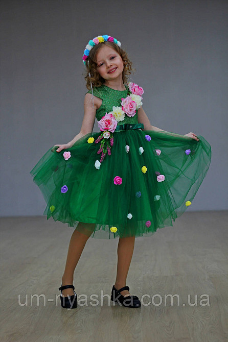 Платье Весны Зеленое пышное платье Весна-глиттер Кривой Рог - изображение 4