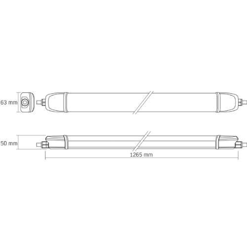 LED Світильник лінійний 40W 1,2м 5000К 220V IP65 магістральний VL-BNWL04-40125 Videx Житомир