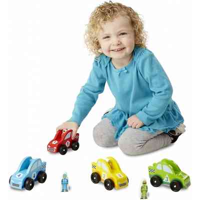 Игровой набор Melissa&Doug Деревянный набор гоночных автомобилей (MD706) Винница