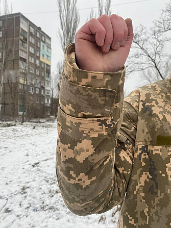 Зимовий військовий бушлат піксель ЗСУ на флісі тепла військова куртка зимова 52-54 Днепр - изображение 9
