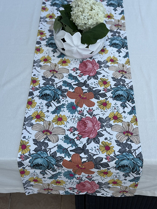 Ecotton Ранер доріжка Ecotton DUCK 45x170 см для обіднього столу водовідштовхувальна в квітках Коломия - фото 6