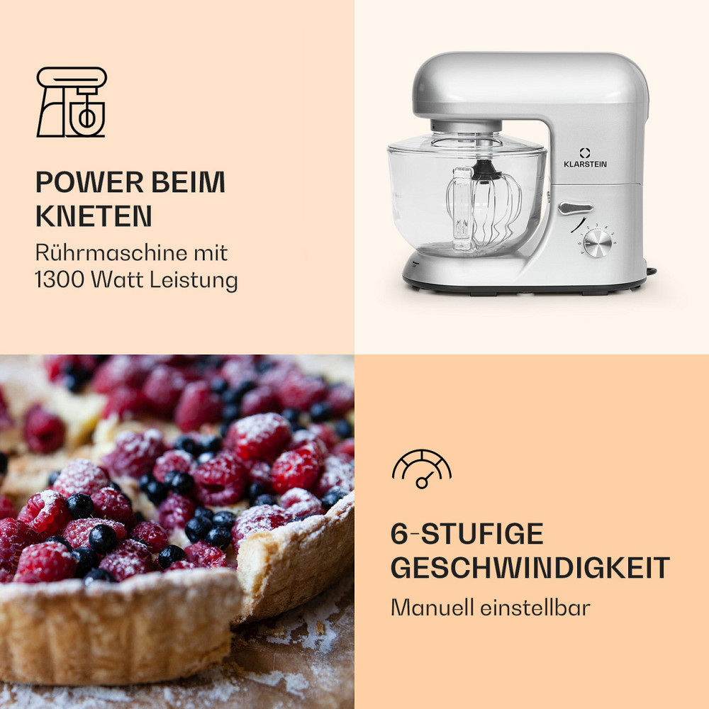 Кухонний комбайн Bella Argentea 2G 1300 Вт, 5 літрів, гак для замішування (Німеччина, читати опис) Рівне - фото 3