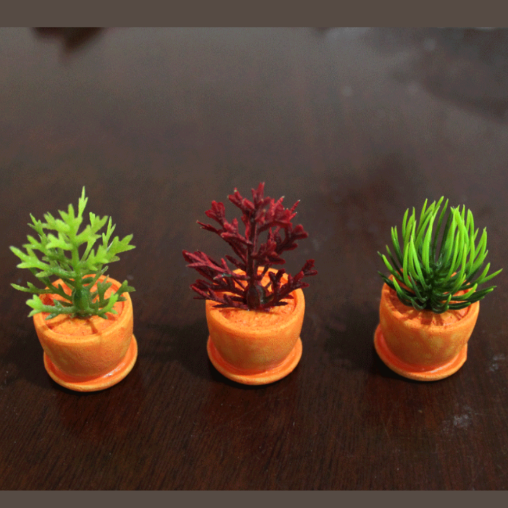 Миниатюрный вазон 4.3 х 2.7 см из полистоуна Зеленый Темно-зелений Одесса - изображение 3