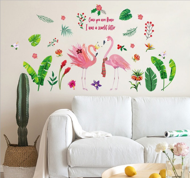 Виниловая наклейка на стену Розовый фламинго Киев - изображение 3