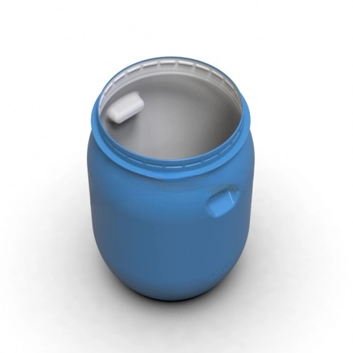 Бочка харчова 55 л d37см 3 кулі синя пластик.хомут + засувка LITOLAN Житомир - фото 3