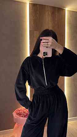 Жіночий стильний повсякденний комбінезон велюр плюш Одеса