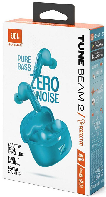 Bluetooth-гарнітура JBL Tune Beam 2 Turquoise (JBLTBEAM2TQE) Бірюзовий Харьков - изображение 5