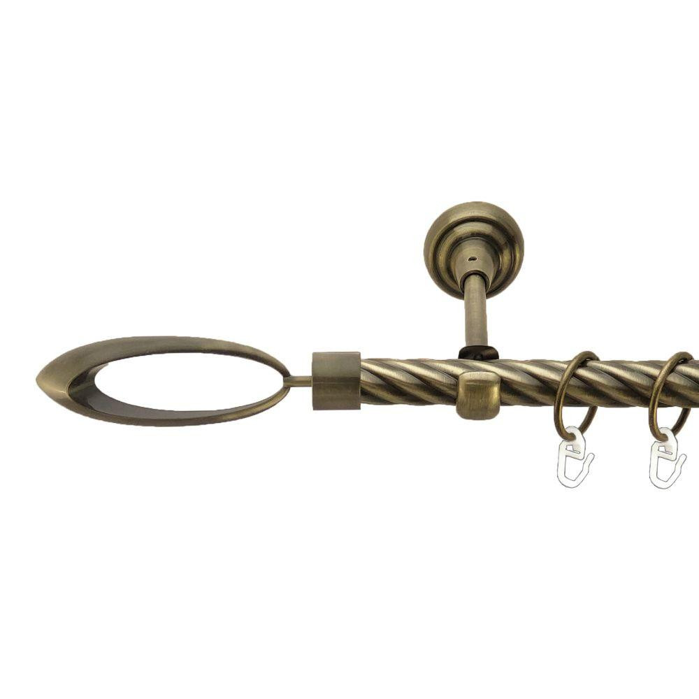 Карниз Orvit Венеція металевий однорядний відкритий скручена труба кільце металеве Антик 19 мм 240 см Львов - изображение 1