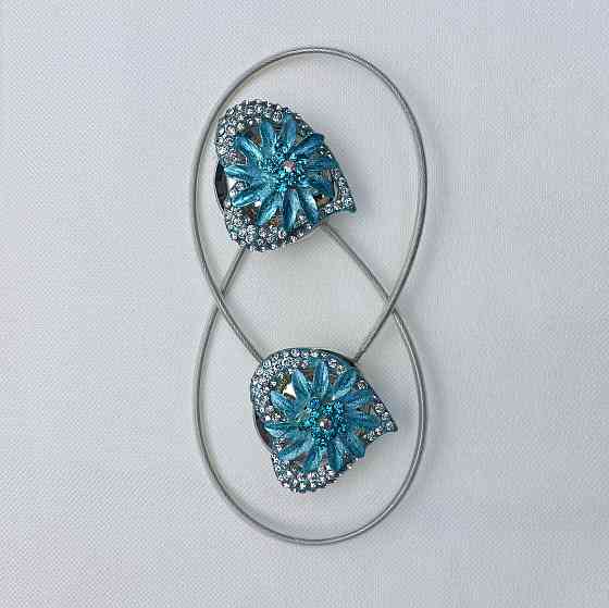 Магніти для штор та гардин "Amour" набір 2 шт Блакитний (81-212) Київ