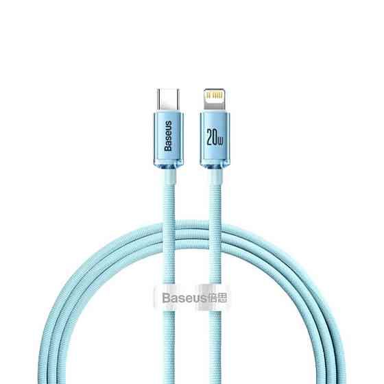Кабель Baseus Crystal Shine Type-C to Lightning 20W 1.2M Голубой (CAJY001303) Киев