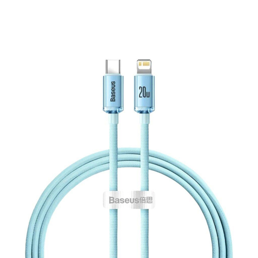 Кабель Baseus Crystal Shine Type-C to Lightning 20W 1.2M Голубой (CAJY001303) Київ - фото 1