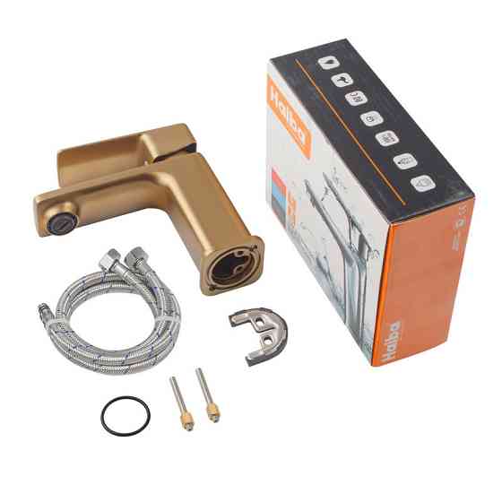 Змішувач для умивальника Haiba Kubus 001 BRUSHED GOLD   ( HB9622 ) 28731 Харків