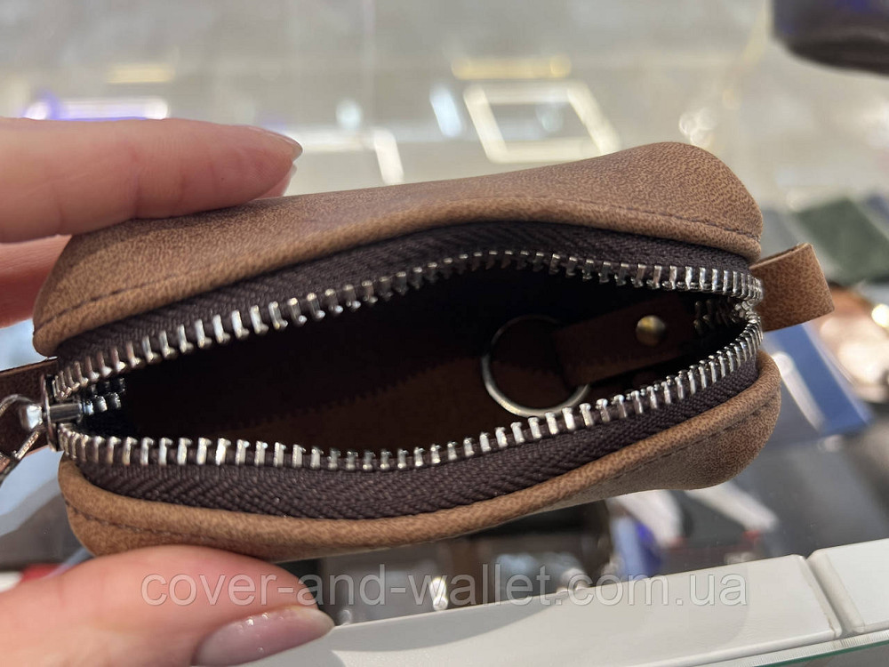 Містка ключниця на блискавці невеликого розміру з вінтажної шкіри PS Leather Київ - фото 9