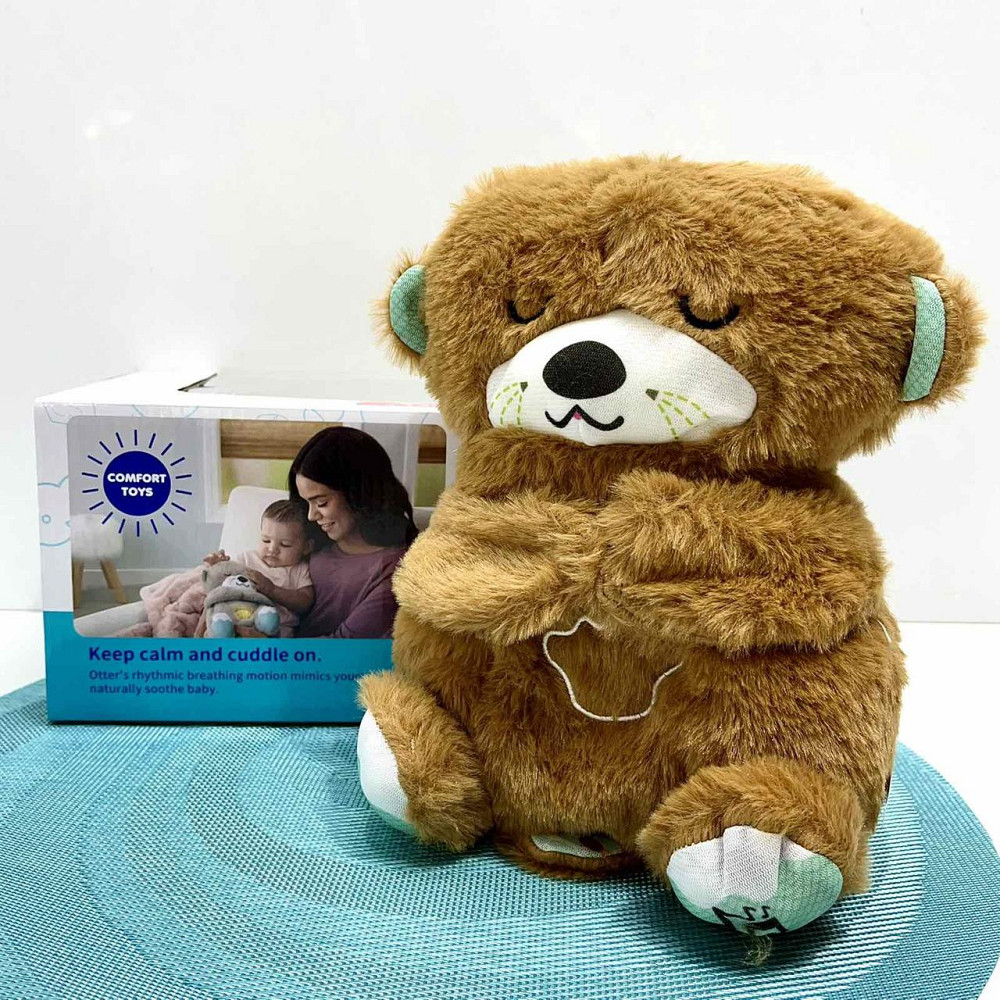 Видра інтерактивна дихає підсвічується сопе та відтворює заспокійливу музику Коричнева (853-1) Чернігів - фото 6