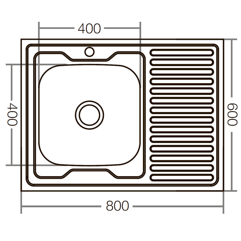 Кухонна мийка накладна ZerixZ8060L-06-160E    ( ZX1616 ) 25624 Харків - фото 3