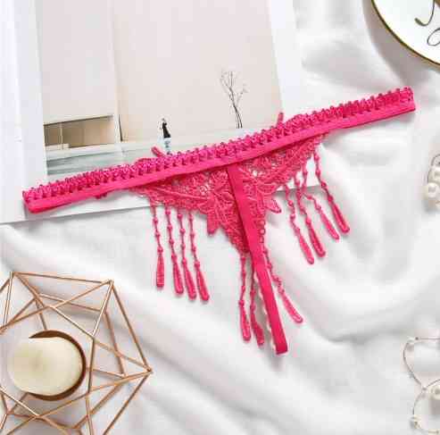 Стрінги з бусами малинові - розмір універсальний Київ