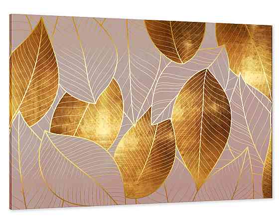 Картина холст в гостиную / спальню  Золоте листя     MLP_6 40x80 см Киев