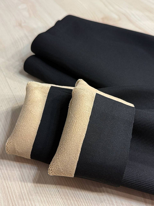 Лосины женские Kenalin W-29-1 утепленые на флисе с утяжкой и push up черные, черный, XS Киев - изображение 5