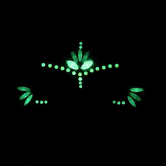 Камені стрази для обличчя фосфорні one size різнобарвний Київ