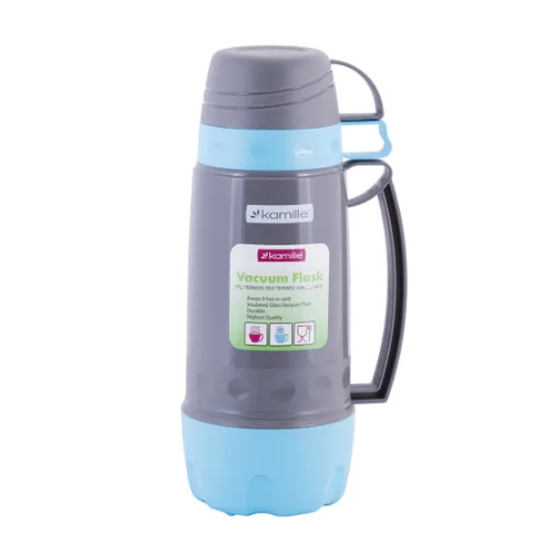 Термос 1000мл скляна колба + 3 пластикові чашки KAMILLE 2080 Житомир - изображение 11