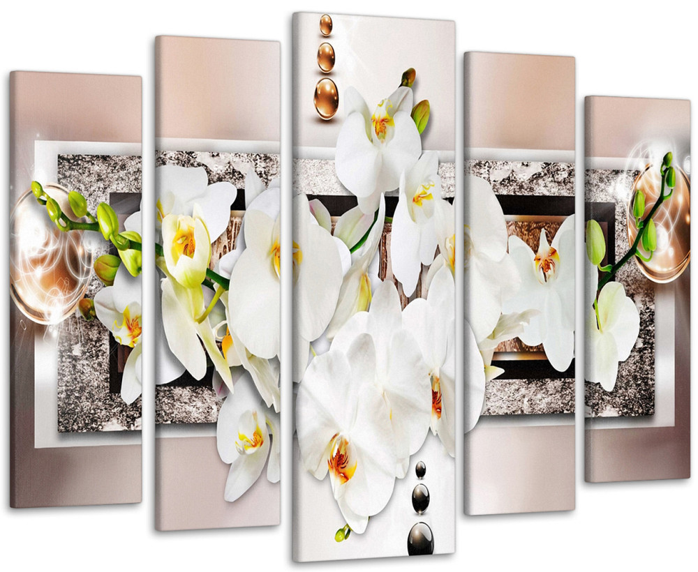 Модульная картина Орхидея Абстракция Art-207_5 99x140 см Киев - изображение 1