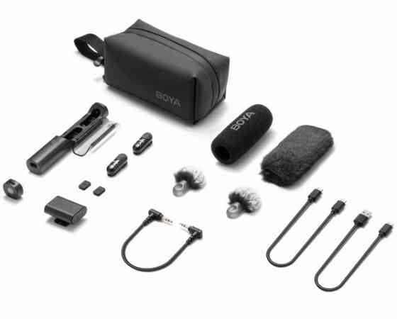 Мікрофон 4в1 петличний накамерний настільний ручний Type-C Boya Magic 03 Київ