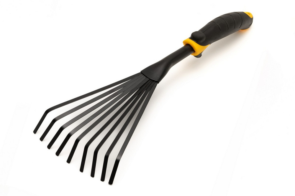 Граблі садові віялові MASTERTOOL 9 зубів 420×145 мм з двокомпонентною ручкою 14-6175 Коломия - фото 1