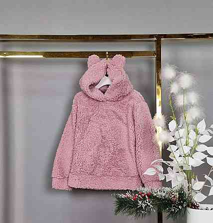 Худи на девочку барашек Тедди розовый 122,128 Николаев